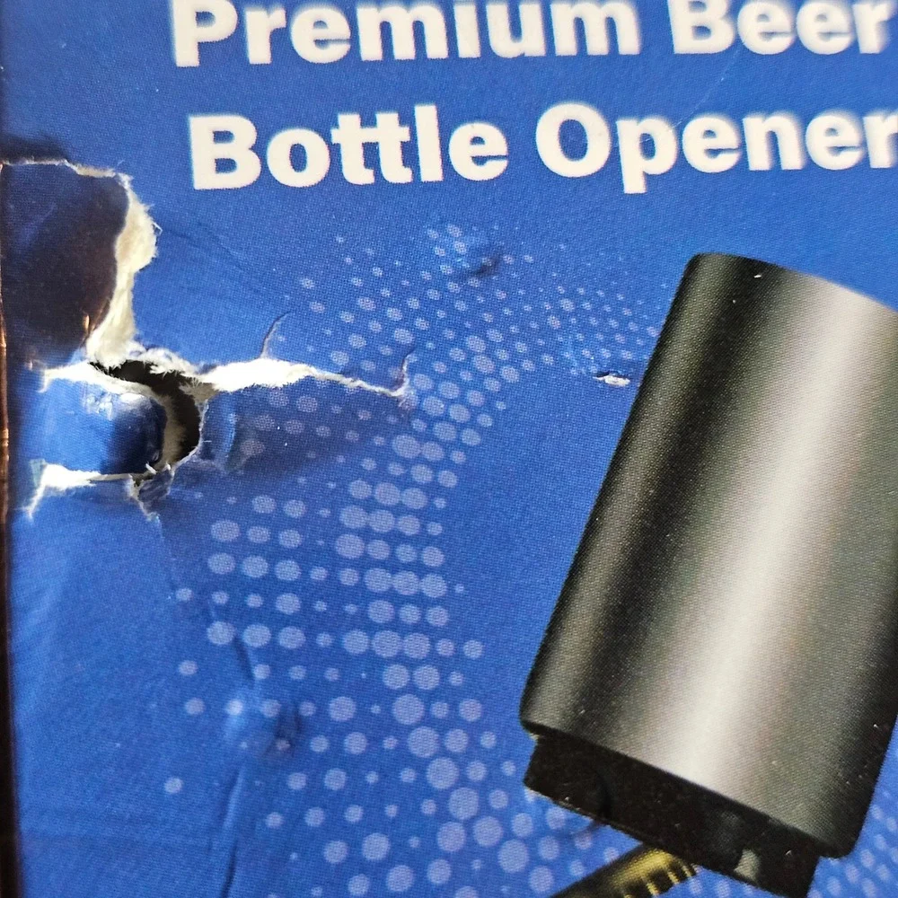 MXLXURS Premium Beer Bottle Opener Automatic Push Down Magnetic Silver Bar Tool